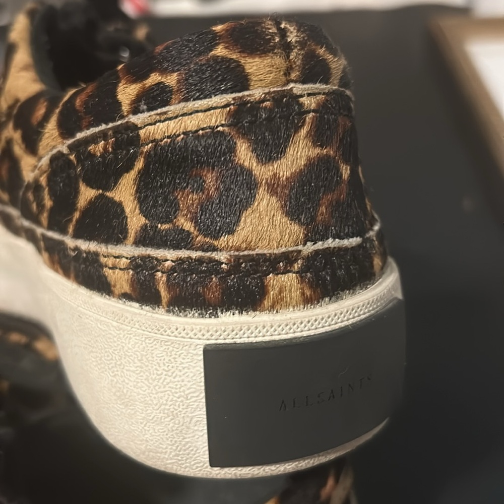 All Saints Leopard Print Sneakers with Black Laces - Picture 6 of 6